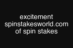 excitement spinstakesworld.com of spin stakes